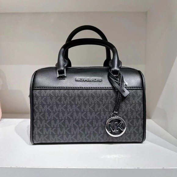 Michael Kors 35S2STFC0B Travel XS Duffle Crossbody Bag in Signature Black - Picture 2 of 6